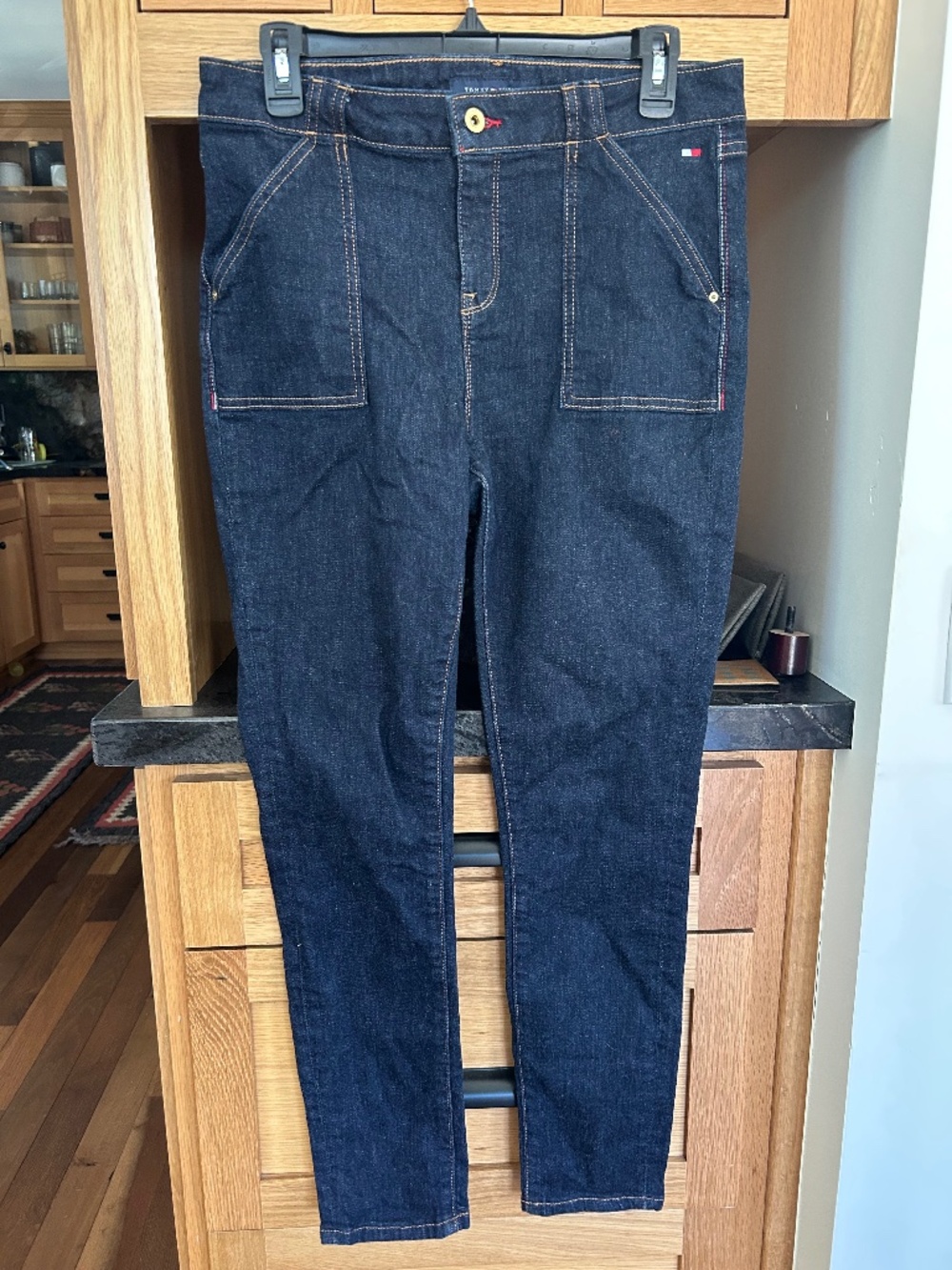 Tommy Hilfiger Raleigh Patch Pocket Jeans 8 Straight Skinny Denim